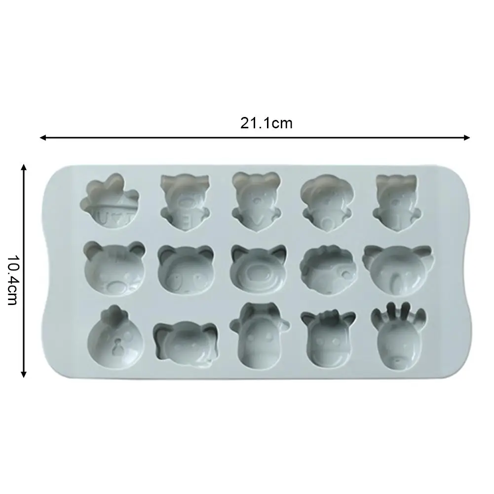 Новые 15 полости мультфильм Животные Силиконовые Формы Торт приспособления для выпечки своими руками лоток для льда шоколадная форма Мучные Кондитерские изделия хлеб Инструменты для торта# BO