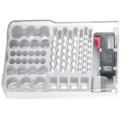 

Battery Master Organizer With Free Pointer Battery Tester Storage Fit Useful Kit Large Capacity Home For AAA AA 9V C D Batteries