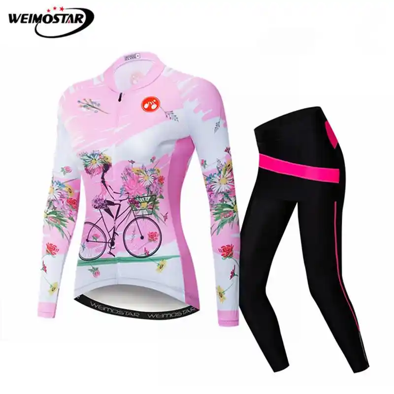 pink cycling kit