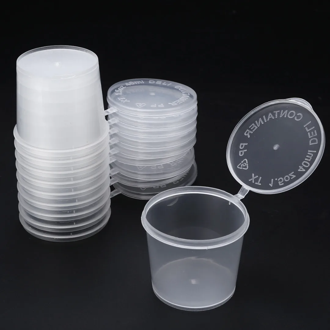 10pcs 25/40/50/80ml Round Storage Container with Lids Slime Mud Clay Storage Box Candy Gift Organizer Jar