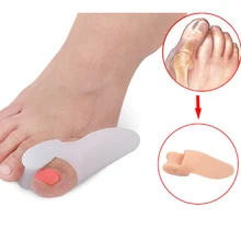 Носок силиконовый разделитель для коррекции вальгуса Hallux ноги Bunion большого пальца забота колодки пара