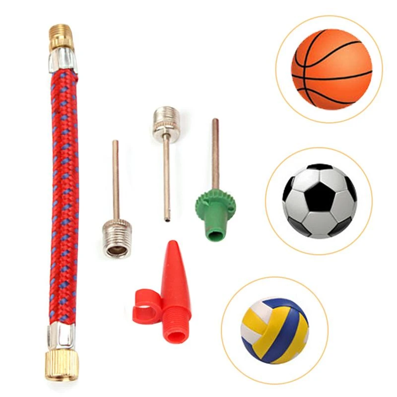 Sports Ball Inflating Air Pump Needle Pin Nozzle Soccer Basketball Fut ball Kit 