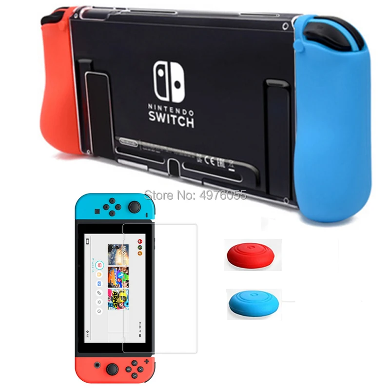 Силиконовый чехол для Nintendo Switch NS Joycon защитная пленка из закаленного стекла и