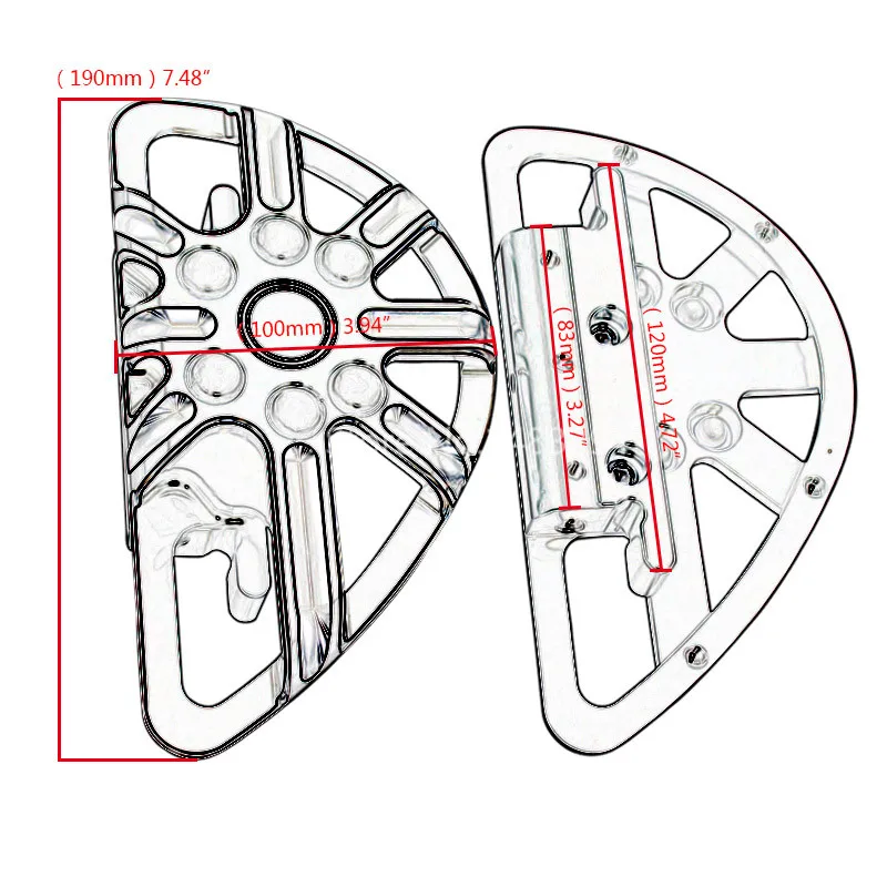 Алюминиевый край из алюминиевого сплава, вырезанный, стиль, Задние подножки, подножки, подходит для Harley Touring FLT/FLH FLD