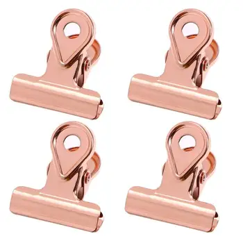 

20PCS 20MM Metal Bulldog Clips Hinge Clips Utility Clamps for Pictures Photos Money Files Organizing Home Office Use (Rose Gol