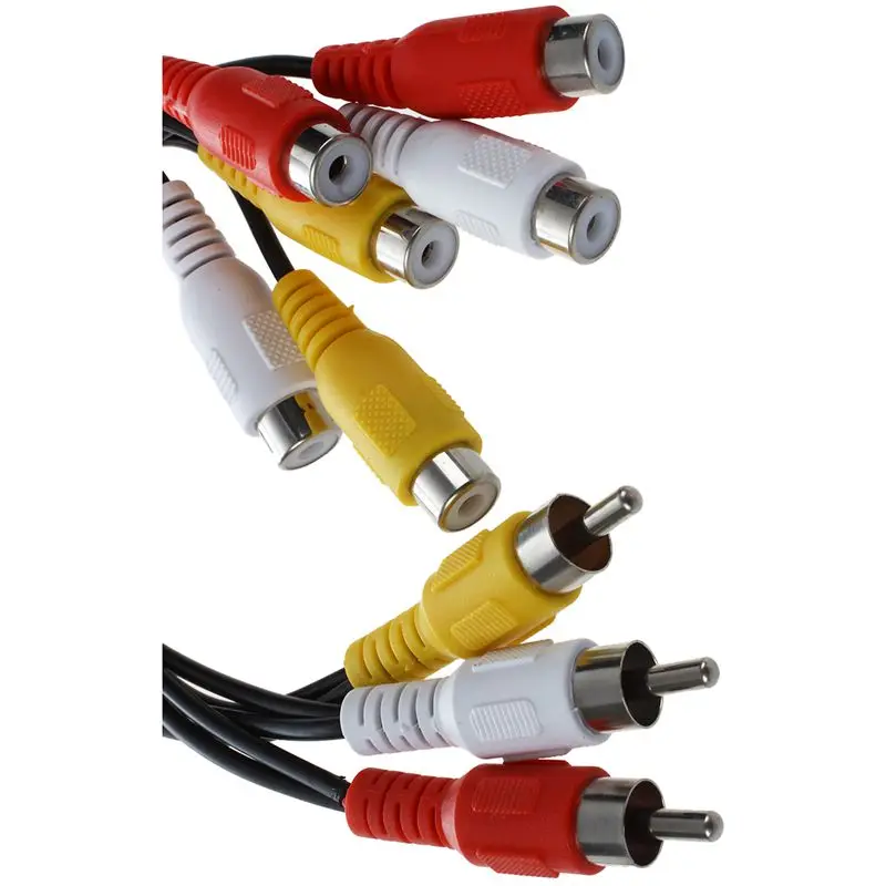 Новый 3 RCA Штекерный разъем на 6 гнездовой сплиттер Аудио Видео AV Кабель адаптер| |