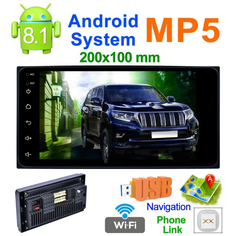 

7 in Car Multimedia Player 2DIN GPS Steering Wheel Control FM/AM Radio MP5 Player for TOYOTA CR-V Camry WIFI Bluetooth Support