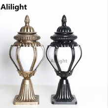 Европейские уличные столбы лампы забор сада школы двора столбик огни E27 AC85-265v украшения Chapiter ландшафтное освещение светильники