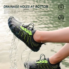 Легкий пляжная обувь Для мужчин Для женщин дышащая воды Быстросохнущие кроссовки лодках серфинг Дрифт речной поход Пеший Туризм шлепанцы для Плавания