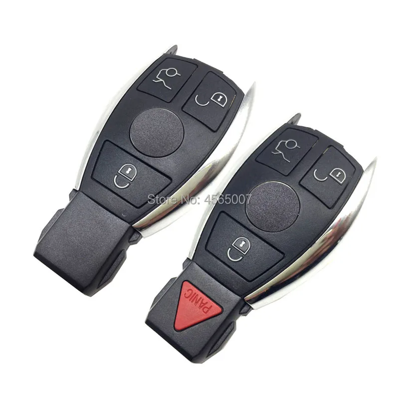 

10pcs/lot Replacement key case for mercedes benz C E S M CLS CLK GLK GL GLA smart remote control key shell with logo