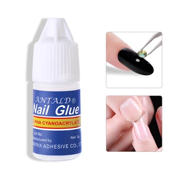 

brand new 5 bottles acrylic nail art rhinestone glue french false tips glues fake nails glue manicure tools