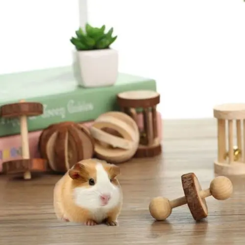 Деревянные игрушки для домашних животных маленького размера сосновый