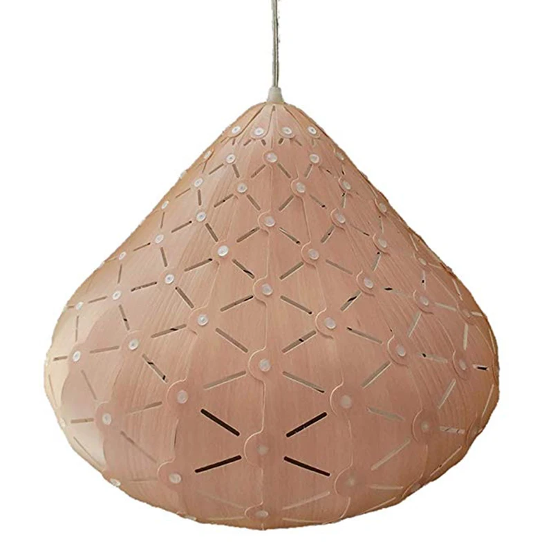 

Wood Grain E27 Conical Ceiling Light Lamp Cover for Ceiling Pendant Light Home Decor