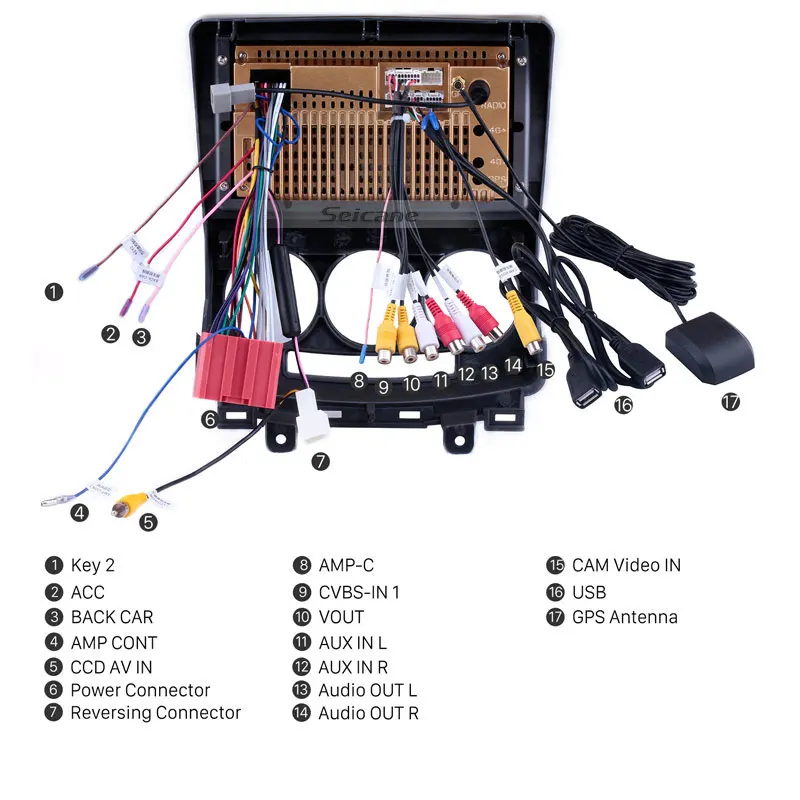 Perfect Seicane Android 9.0 8-Core GPS Navigation Radio for 2005-2009 2010 Old Mazda 5 Car Multimedia Player support RDS Mirror Link 4