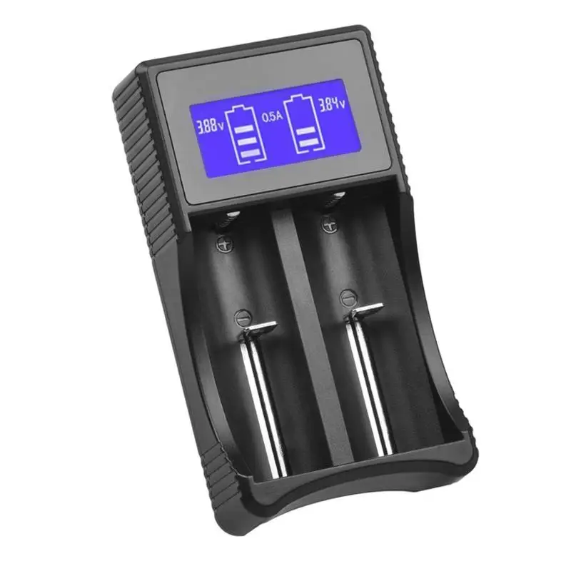 

5V 1-2A Smart LCD 18650 26650 Rechargeable Battery Dual USB Charger For E-Cigarette Charging Accessary