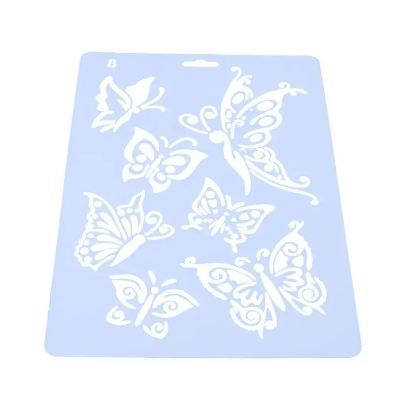 

DIY Butterfly Ruler Template Photo Album Hollow Stencils Decor Drawing Tool