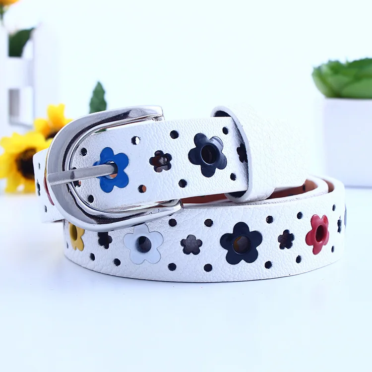 

Hollow Butterfly Flowers Children Lace Belt Boys Girls Leather Belts Women Waistband New Children's Belt Flower Hollow out Belt
