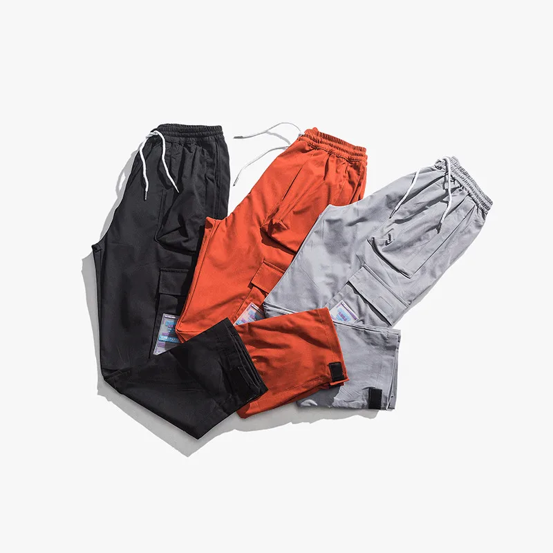 Nueva Coreana Un Hombres Black red Par 2019 dark Es Herramientas Verano Versión Chándal Casual Larga Grande Los Y Tendencia De Primavera Grey Bolsillo Streetwear Pantalones Xw8qv48t