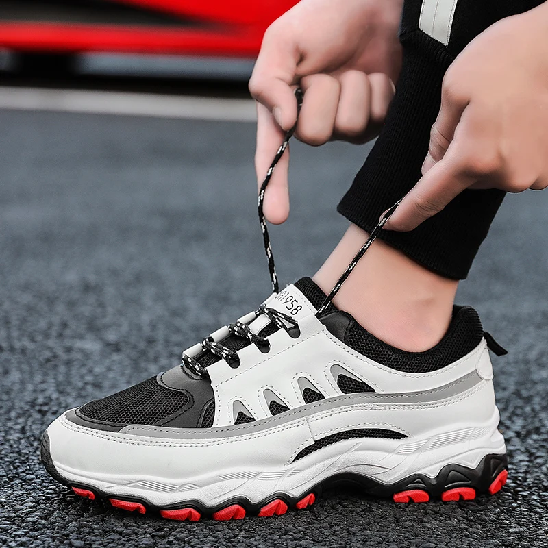 

Men's Shoes Platform Trainers Chunky Sneaker Dad Shoes Men Winter Tactical High Platform Black And White Sneakers Men Winter New