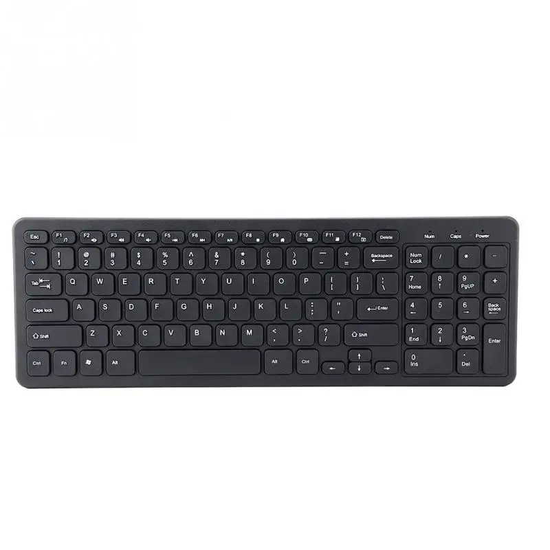96 Keys Comfortable Typing Wireless USB Keyboard FN Media Keys 2.4G