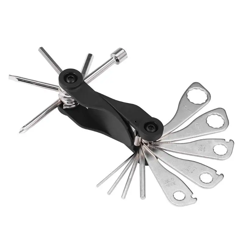15 in 1 Portable Separated Type Bike Multitool Allen Key Hex Wrench Tool Hex Spoke Wrench