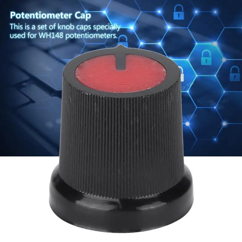 

50pcs/Lot 15*17mm Potentiometer Cap Rotatry Knob Cover Caps Hole Diemeter 6mm Cover for WH148 Potentiometer