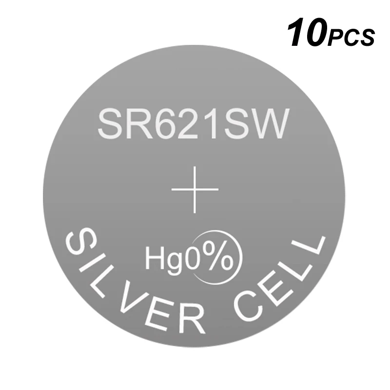 Щелочной кнопка ячейки цифровые часы Батарея LR621 LR 1,5 V 0Hg монета SR621SW заменяет AG1 164 364A D364 364 GP364 GP164 LR60