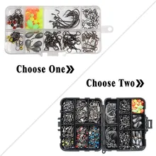 

Hyaena 80pcs/box 160PCS/Box Fishing Accessories Hooks Swivels Lead Fishing Sinker With Ring Carp Fishing Tackle Boxes