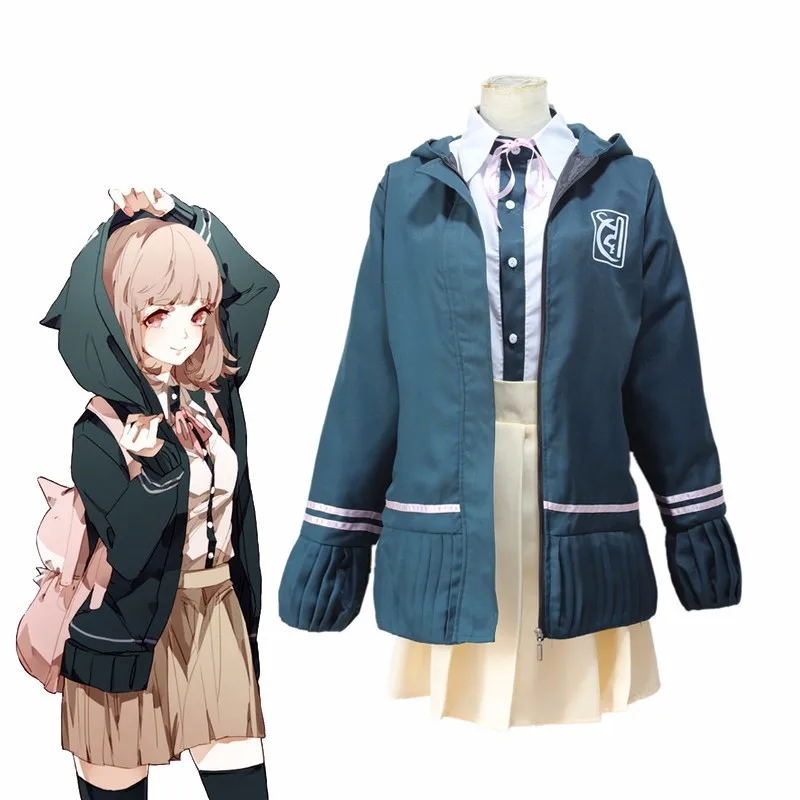 Danganronpa 2 Nanami ChiaKi Cosplay Costume Dangan Ronpa Full Set Cosplay School Uniform with Wigs Girls Sailor Suit Party Dress
Danganronpa 2 Nanami ChiaKi Cosplay Costume Dangan Ronpa Full Set Cosplay School Uniform with Wigs Girls Sailor Suit Party Dress