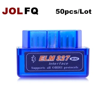 

JOLFQ 50pcs Super ELM327 V2.1 Bluetooth OBD2 Auto Code Reader Car Diagnostic ELM 327 MINI Support OBDII Protocols For Android