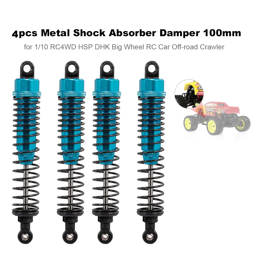 4pcs Metal Shock Absorber RC Car Parts Damper 100mm for 110 RC4WD HSP