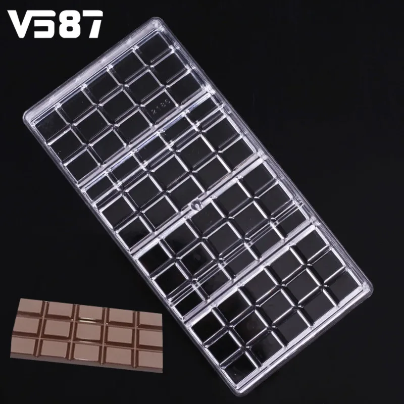 

Eco-friendly Real Polycarbonate Chocolate Bar Mold Candy Jelly Mould Plastic Baking Pastry Mould Cozinha Kitchen Tools Bakeware