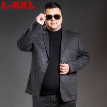 Новинка 8XL 7XL 6XL 5XL Плюс Размер Бизнес дела Досуг время повседневная одежда один Западный Guy Свободное пальто подходит ко всему