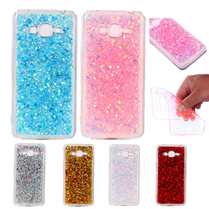 

For Samsung J2 Prime 2016 G532F Colored Shining Case Soft Silicone TPU Shiny Glitter Back Cover Case for Galaxy J2Prime G532