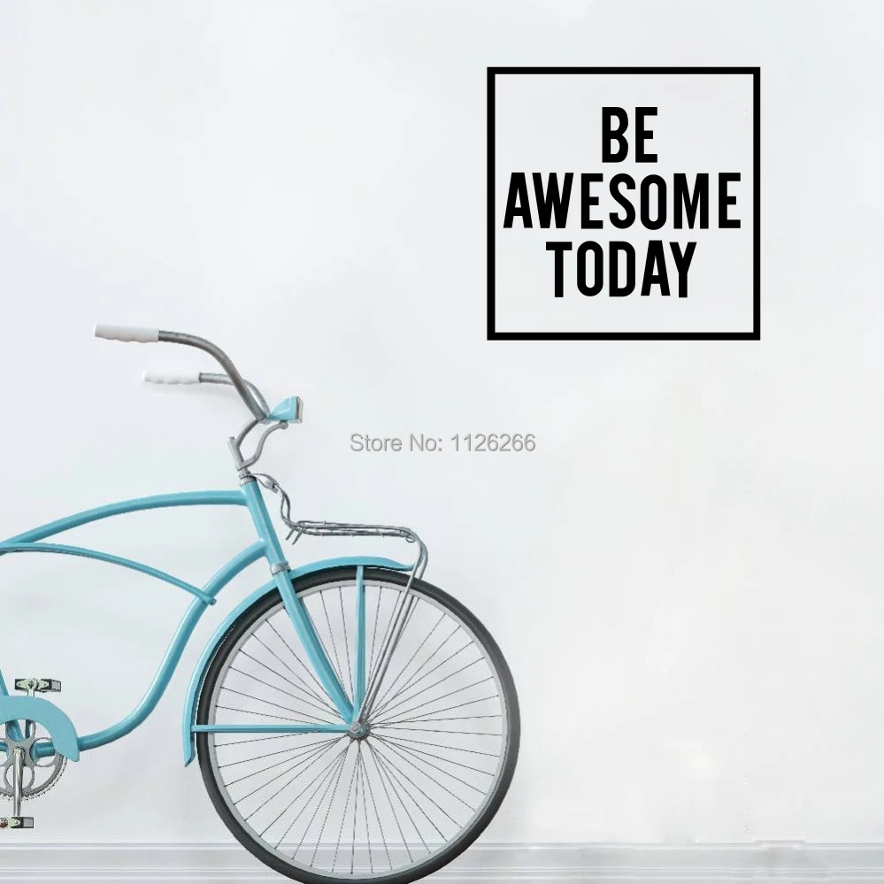 

Be Awesome Today Vinyl Wall Sticker Motivation Lettering Office Wall Decal