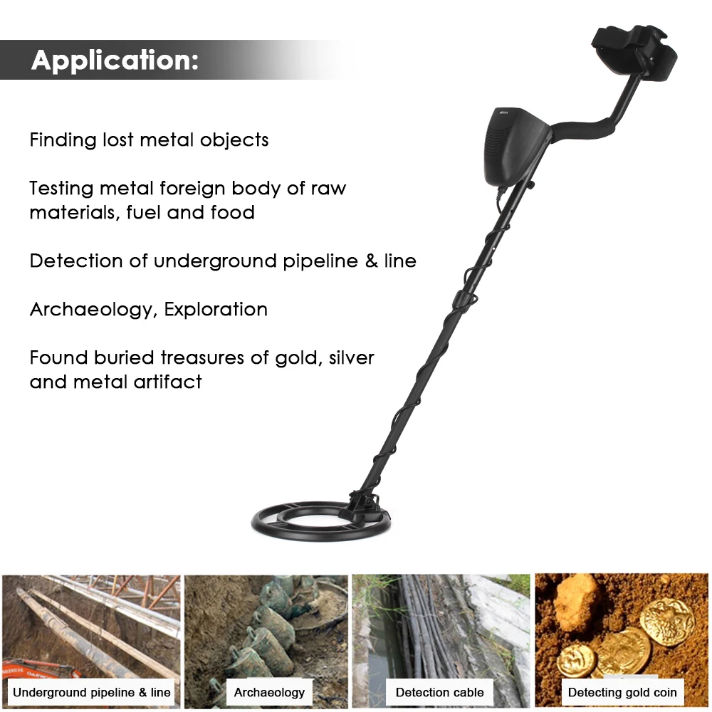 KKmoon LCD Display MD3030 Metal Detector Gold Digger Treasure Hunter with Adjustable Sensitivity Waterproof Search Coil