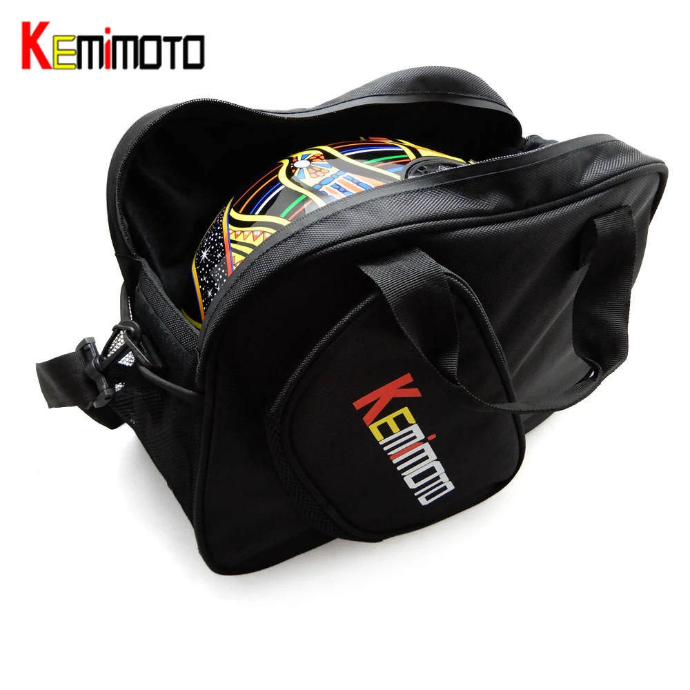 

KEMiMOTO Motorcycle Universal Multifunction Motorbike Helmet Bag Rear Edging Bag Storage Carry Bag Deluxe Soft Waterproof
