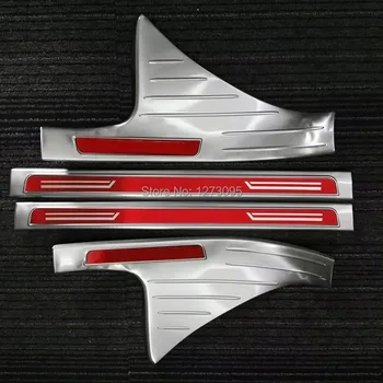 

For Honda Civic 2016-2019 Stainless Interior Door Sill Scuff Plate Kick Guard Pedal Threshold Step Protector Cover Car Accessory