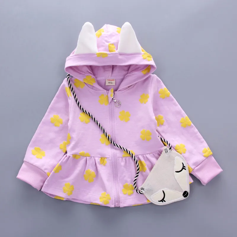  Lovely Infant Baby Girl Clothes Toddler Children's Set Fashion Flower Print Cute Fox Bag Girls Clothing Girls Clothes Kids Sets