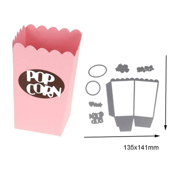 

Pop Corn Box Dies scrapbooking New Arrival Metal Cutting Dies New 2019 Design Craft New Cutting Dies Templates For Card Cut