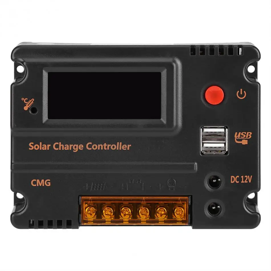 

Hot DC 12V/24V 10A Charge Controller Solar Panel Battery Regulator Dual USB LCD Display Voltage Regulator Solar fashion