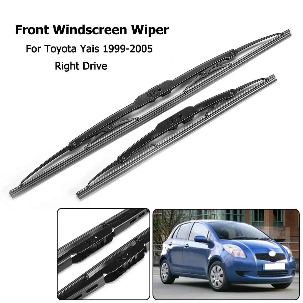 

2pcs 20" + 14" Standard Car Front Windscreen Windshield Wiper Blades For Toyota Yais 1999-2005