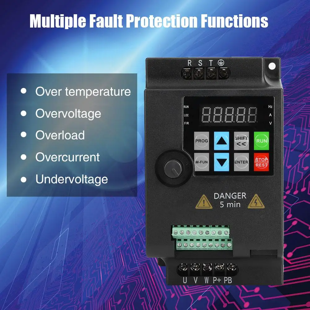 

Variable Frequency Drive Inverter Single Phase to 3 Phase Variable Frequency Drive Inverter Motor Speed Control 2.2kW 380V