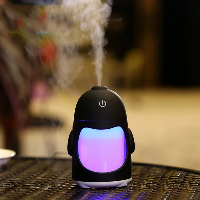 

Usb Penguin Air Humidifiers With 7 Color Led Light Ultrasonic Humidifier Essential Oil Diffuser Mist Gift