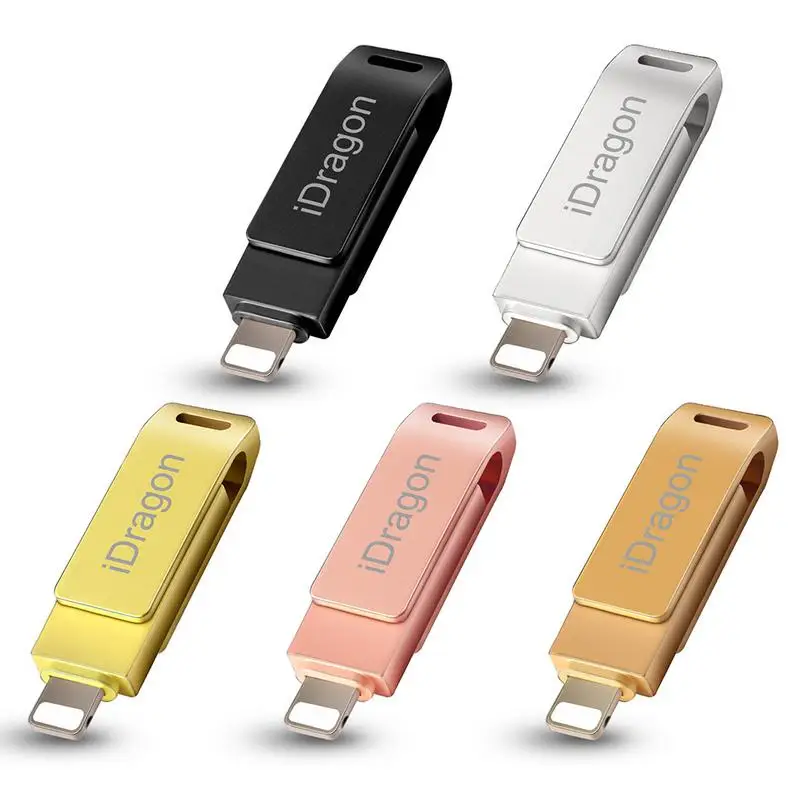 

For iDragon U005 Metal Rotating Mobile Phone USB Flash Drive Dual Use 2 In 1 Computer Mobile 32GB 16GB USB Flash Drive