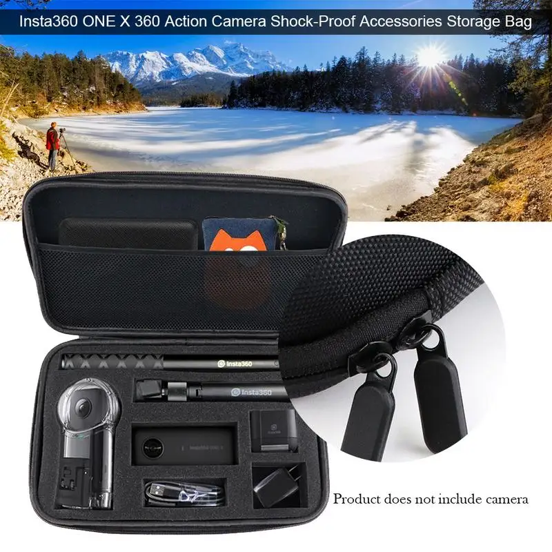 

Sports Camera Storage Bag for Insta360 ONE X Protective Case Compatible 360 Action Camera Shock-Proof Accessories Storage Bag