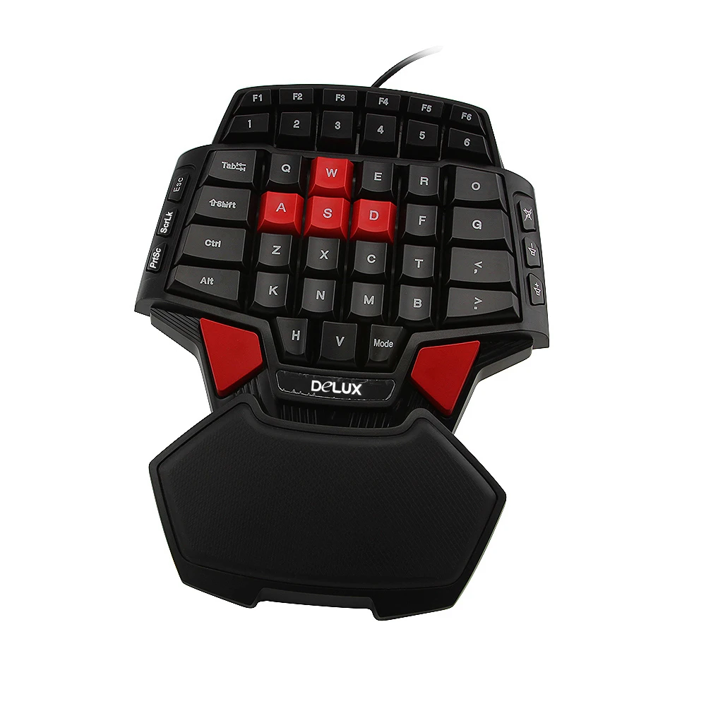  Delux T9 Professional Gaming Mini One Hand Keyboard Wired Computer Game Keypad For Overwatch LOL Do