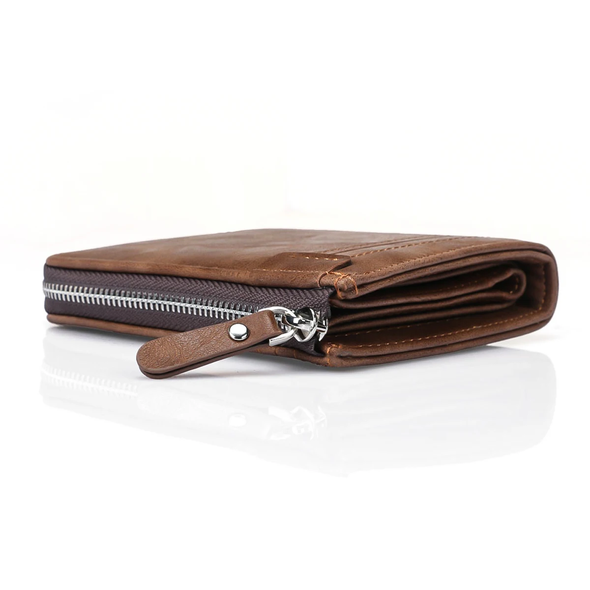 

Men's Fashion Leather Wallet Credit Business Card Holder Money Dollar Coin Zipper Purse