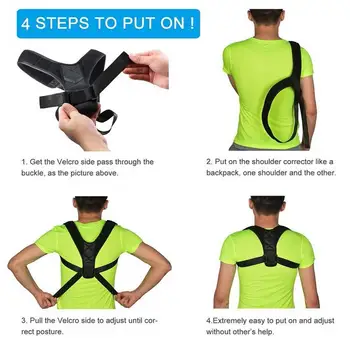 

Back Correction Belt Breathable Anti-humpback Back Correction With Clavicle Adjustable Sitting Posture Correction Belt
