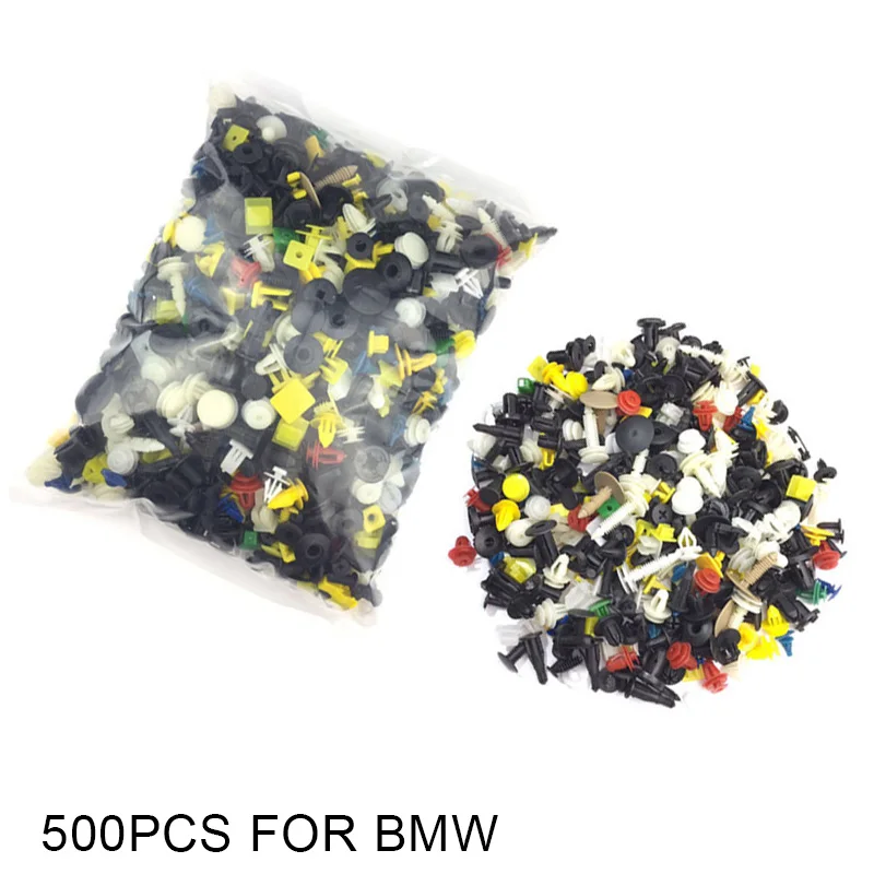 

500x Mixed Car Rivet Fastener Door Panel Trim Clips For BMW E53 E60 E61 E38 X3